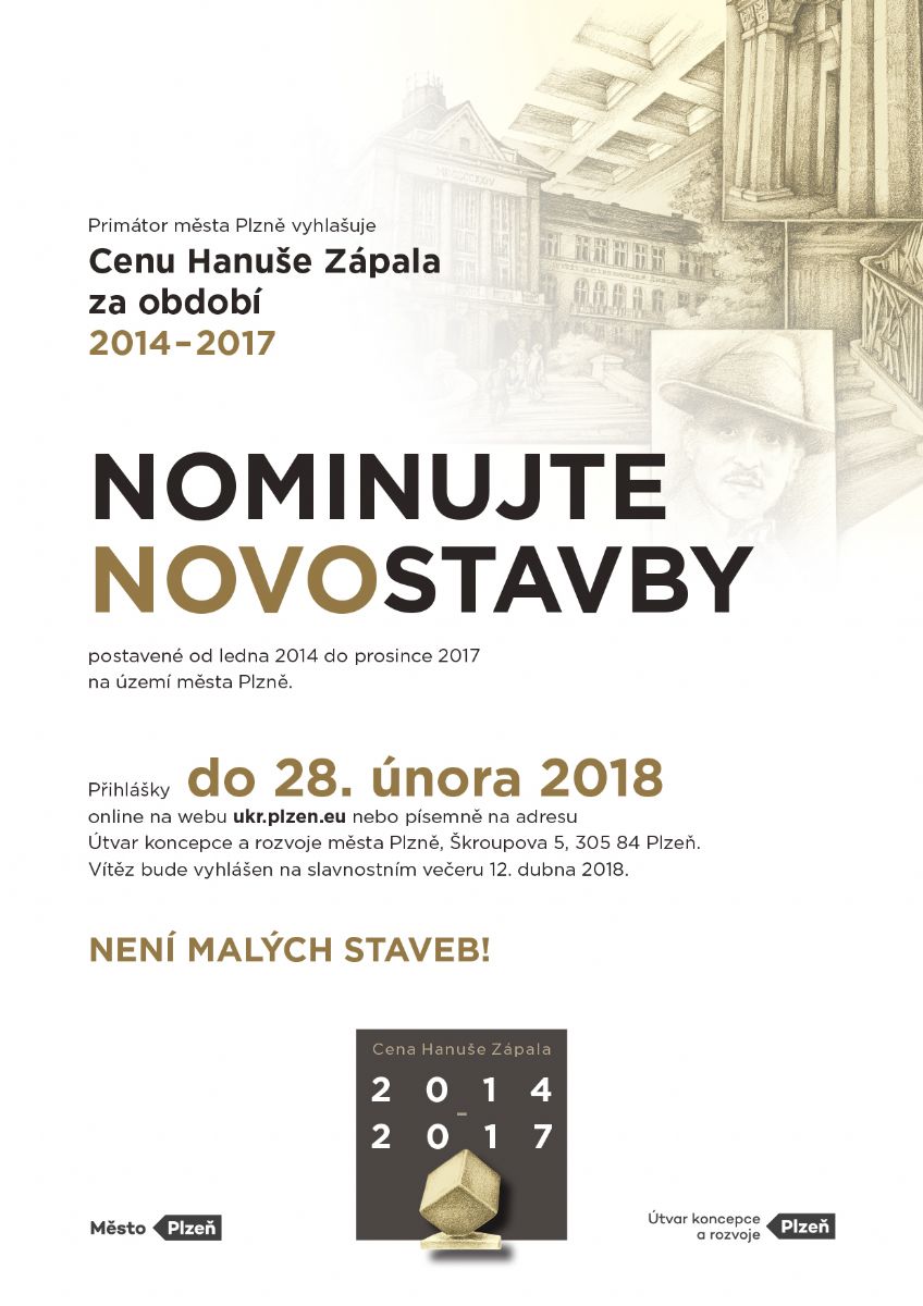 Primátor města Plzně vyhlašuje architektonickou soutěž za období 2014–2017
