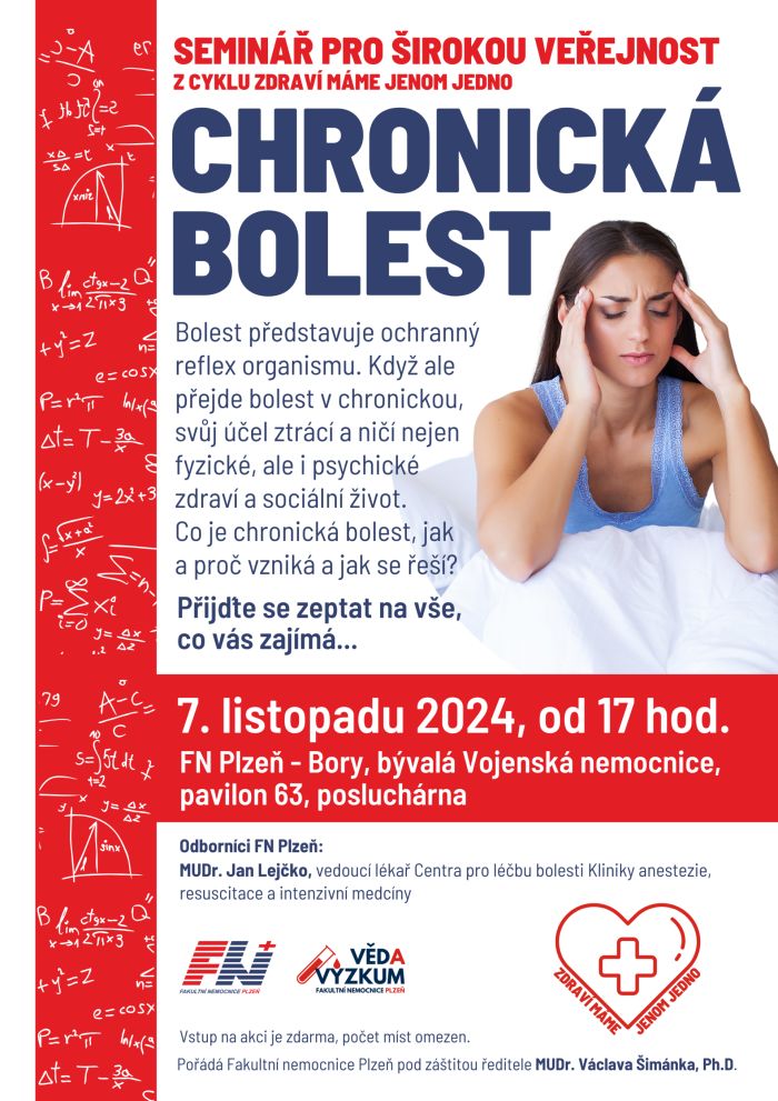 Seminář FN Plzeň na téma Chronická bolest