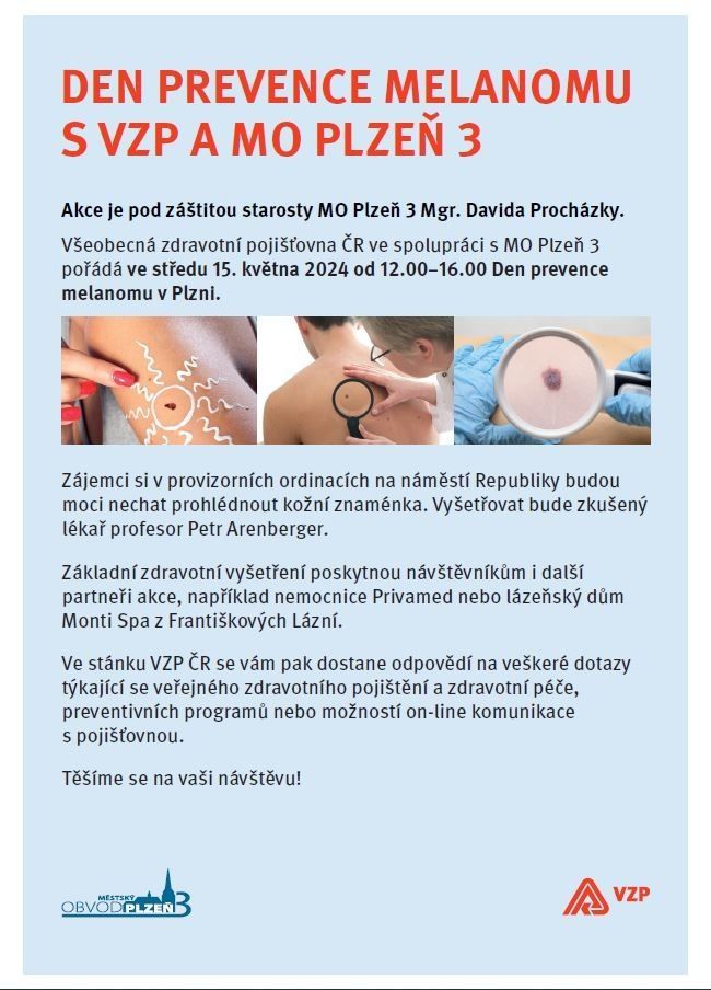 Kožní znaménka si můžete nechat zkontrolovat přímo na náměstí