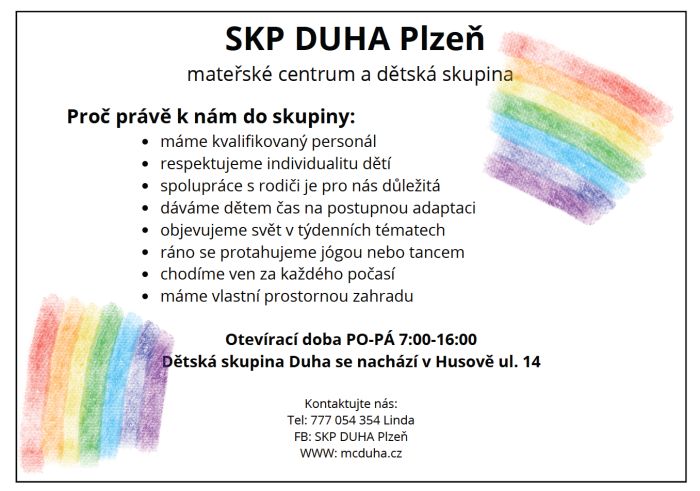 Mateřské centrum Duha nabízí svoje aktivity pro rodiče s dětmi již více jak 16let