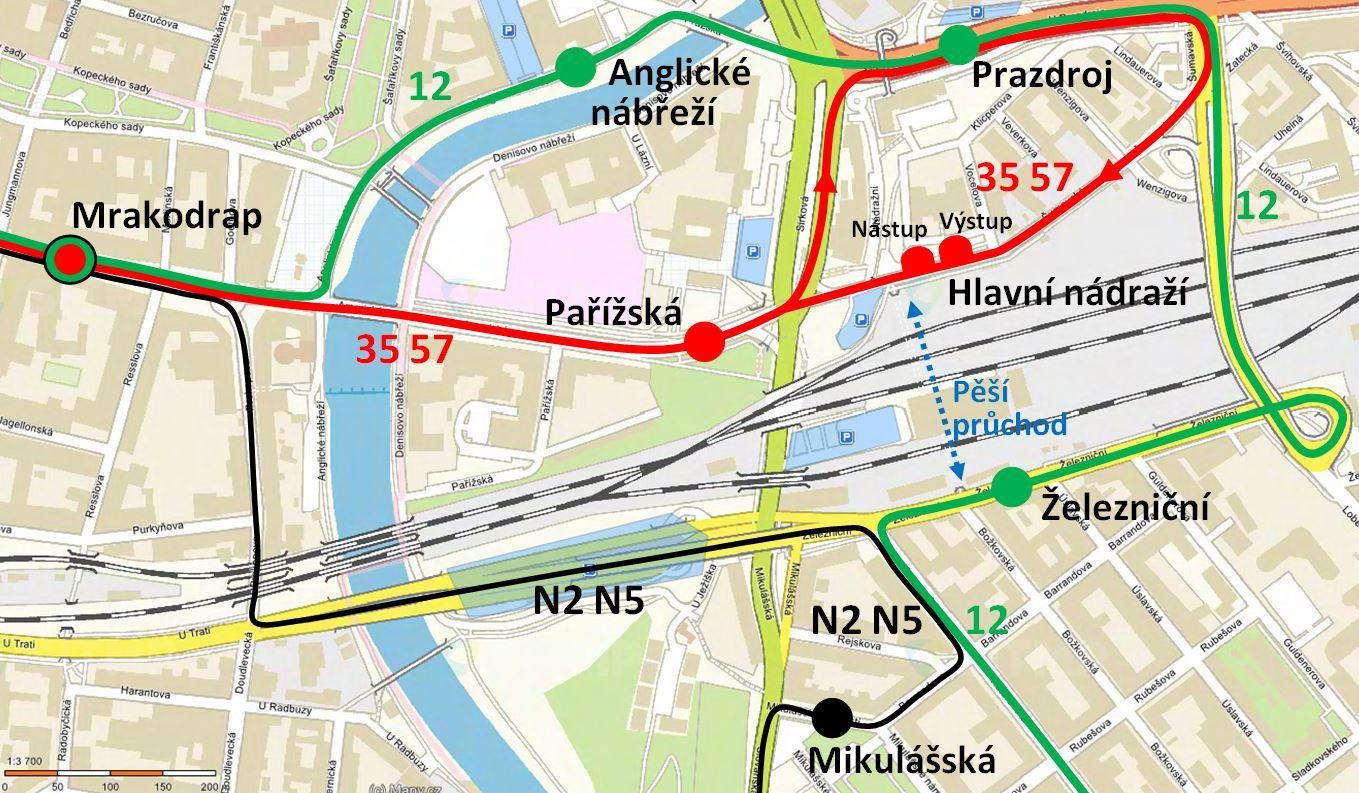 Mikulášská ulice bude z důvodu rekonstrukce železničních mostů víc než rok a půl uzavřena
