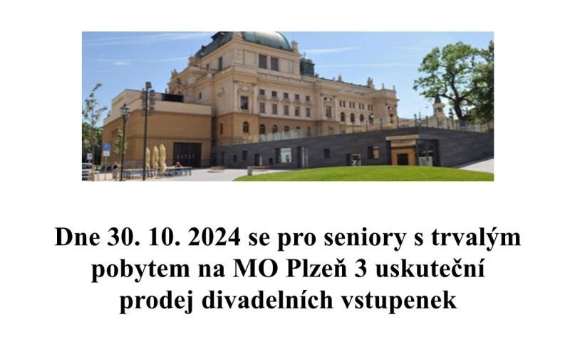 obrázek: Prodej zvýhodněných divadelních vstupenek pro seniory na listopad 2024