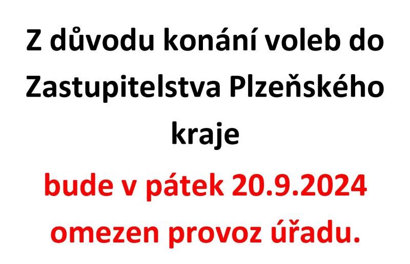 obrázek: Upozornění pro návštěvníky úřadu - omezení provozu úřadu v den voleb