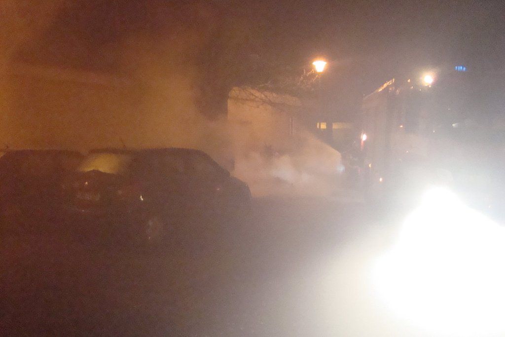 obrázek: Strážníci na Doubravce hasili kontejner na plastový odpad