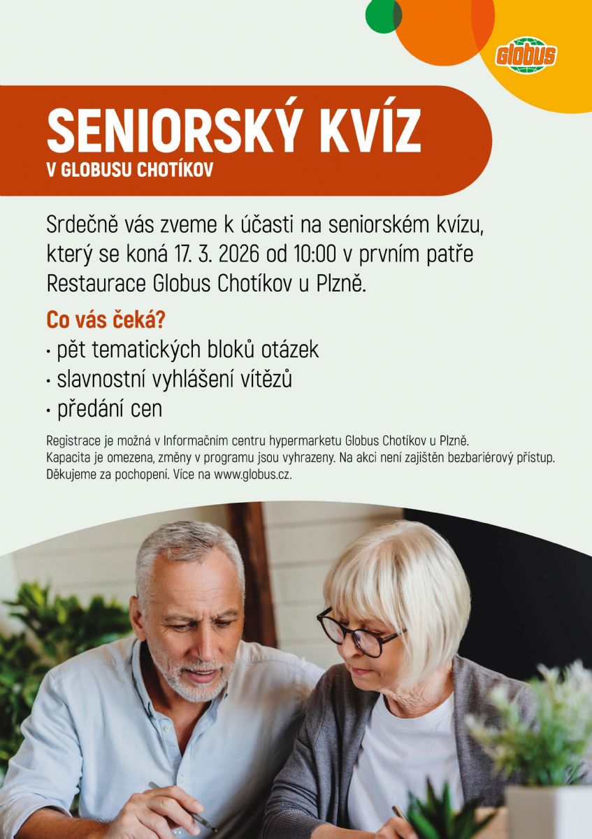 Pozvánka na Seniorský kvíz do Globusu Chotíkov