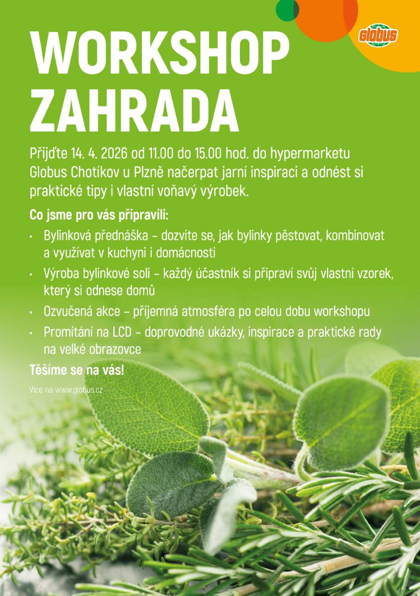 Workshop na téma Zahrada v Globusu Chotíkov
