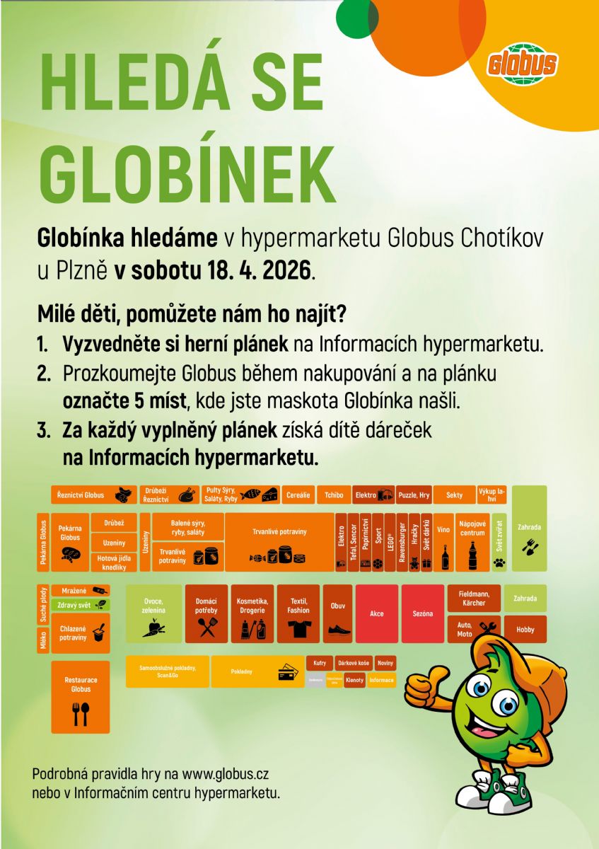Hledá se Globínek v Globusu Chotíkov