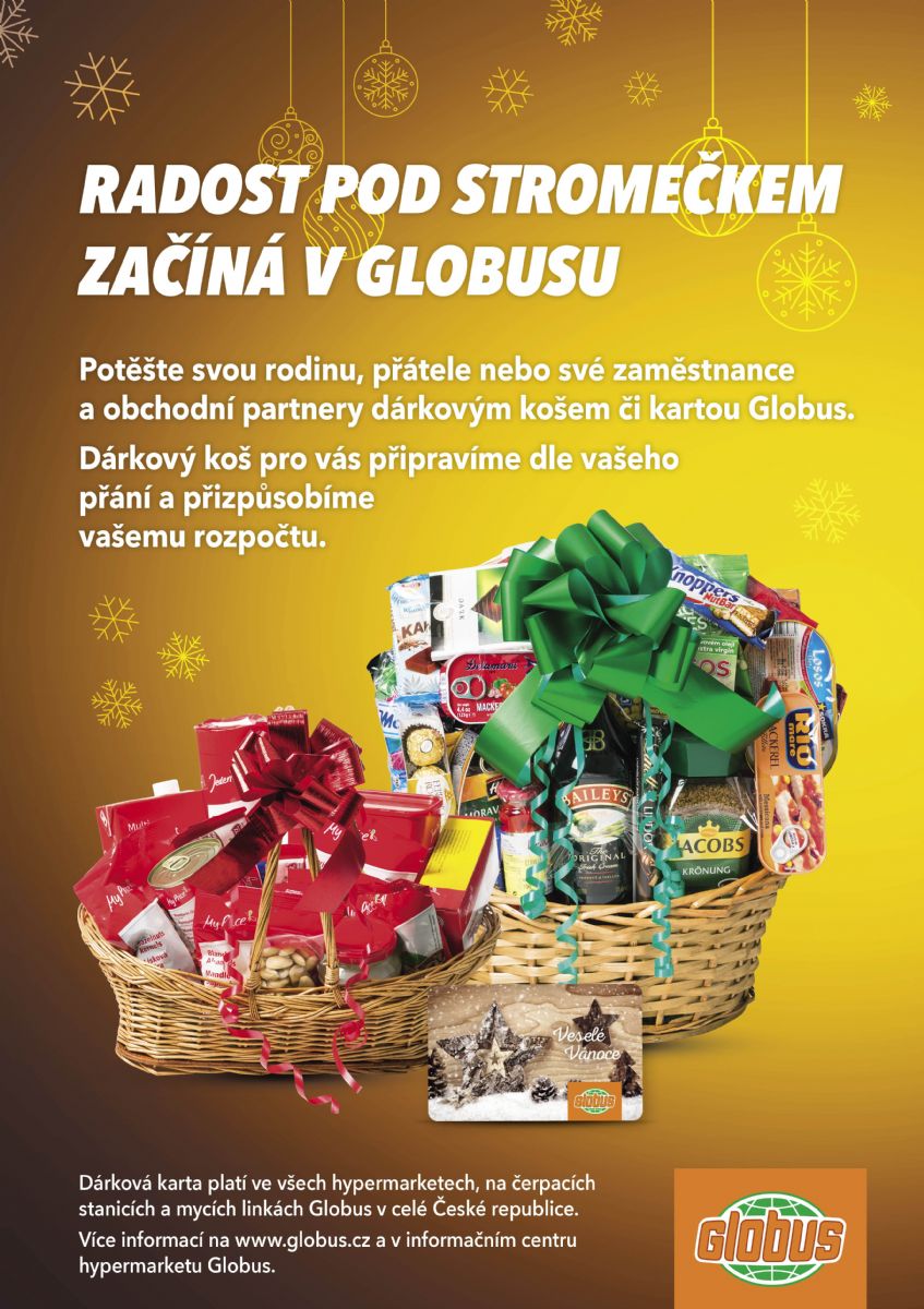 obrázek: Dárky pro Vaše zaměstnance vyřídíte snadno a rychle s Globus Dárkovou kartou. 