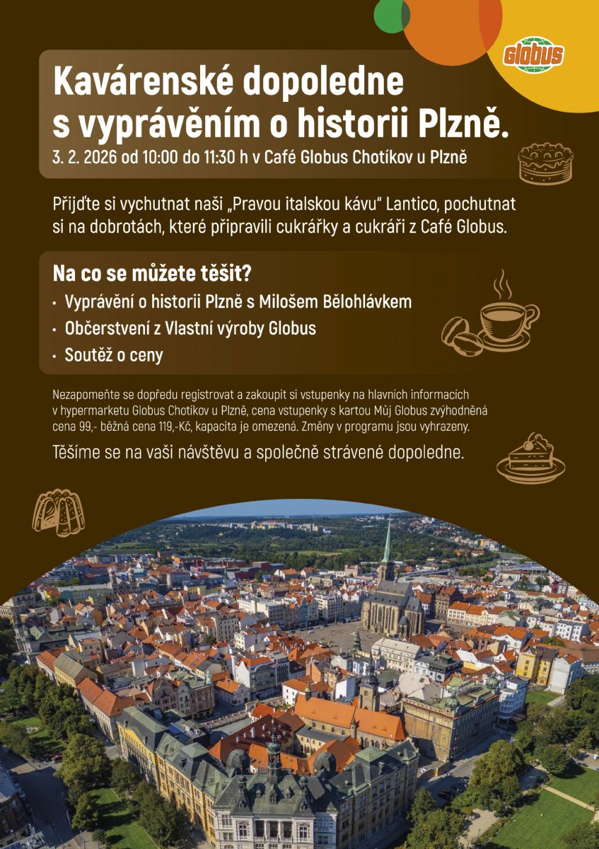 Kavárenské dopoledne s vyprávěním o historii Plzně