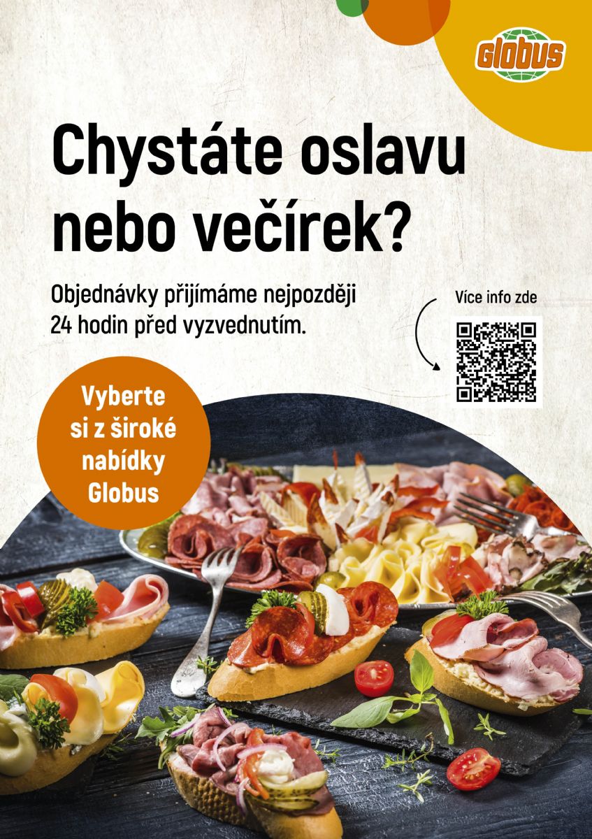 Pestrý výběr pohoštění z Globusu na Vaše oslavy a večírky 