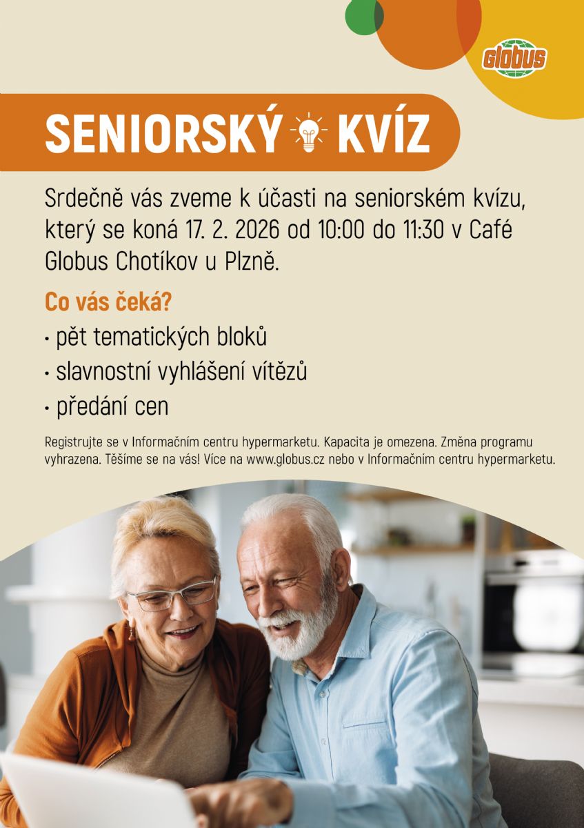 Pozvánka na Seniorský kvíz do Globusu Chotíkov