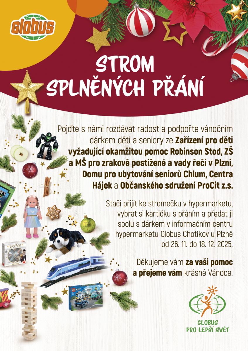 Strom splněných přání v Globusu Chotíkov