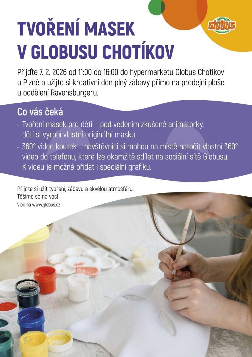 Tvoření masek v Globusu Chotíkov