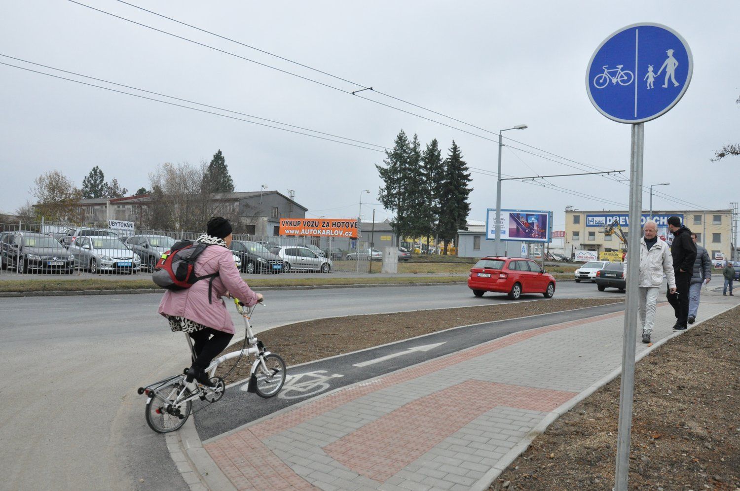 obrázek: Borská ulice je pro cyklisty bezpečnější
