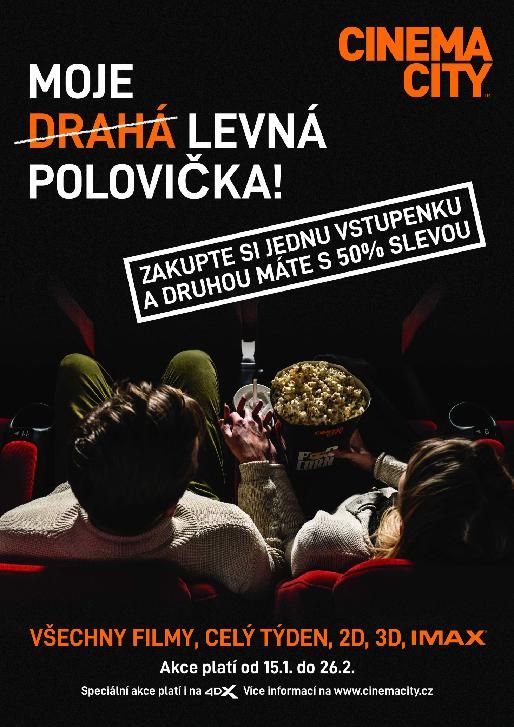 obrázek: Cinemacity včetně Plzně nabízí levnou vstupenku pro vaši drahou polovičku