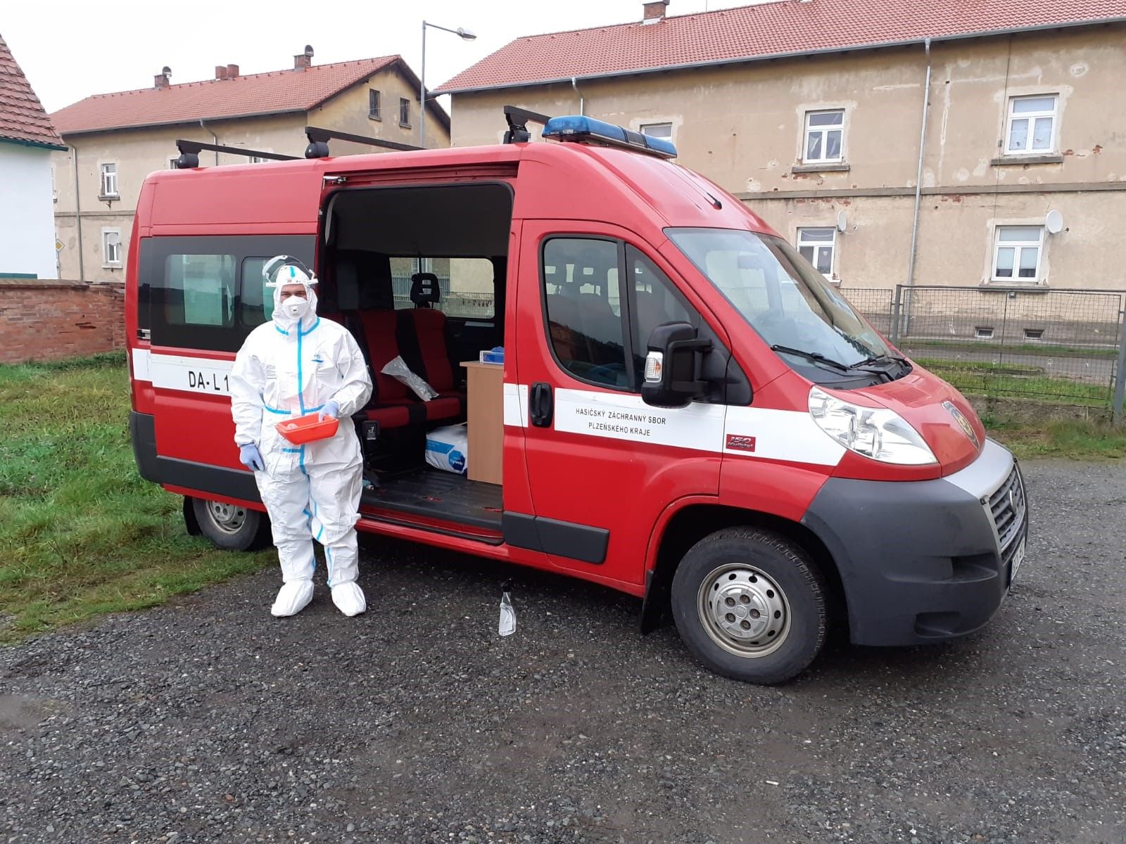 obrázek: Hasiči pomáhají s testováním na covid. Začínají na severu Plzeňska