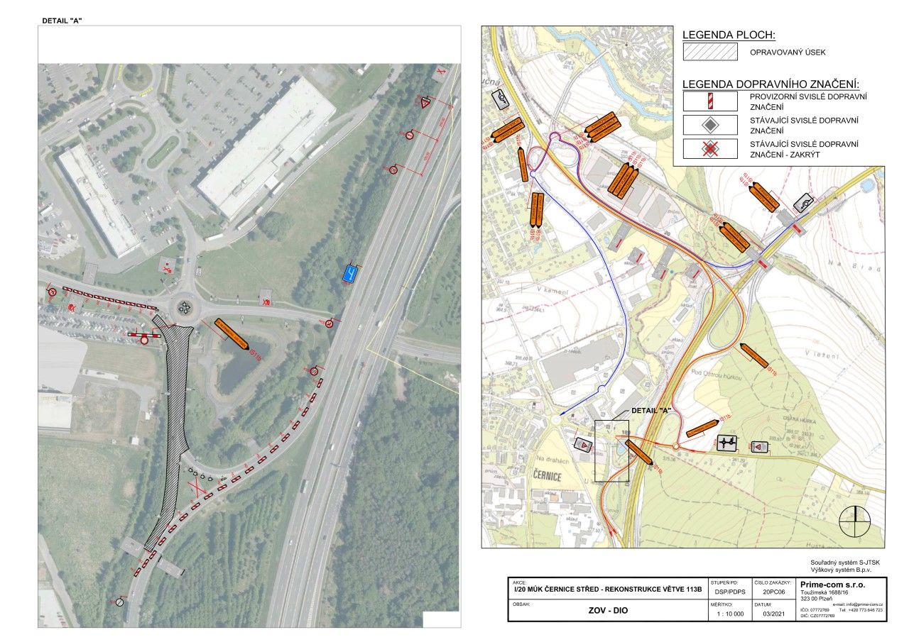 obrázek: Oprava uzavře nájezd na přivaděč dálnice u Olympie