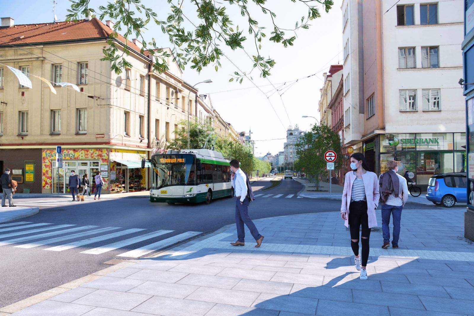 obrázek: Plzeň čeká rozhodnutí o oživení Americké, chce snazší průjezd MHD i pohyb pěších