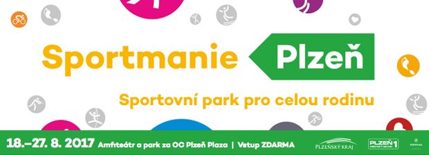 obrázek: Při zahájení SPORTMANIE se projde nad hlavami diváků akrobatka na laně