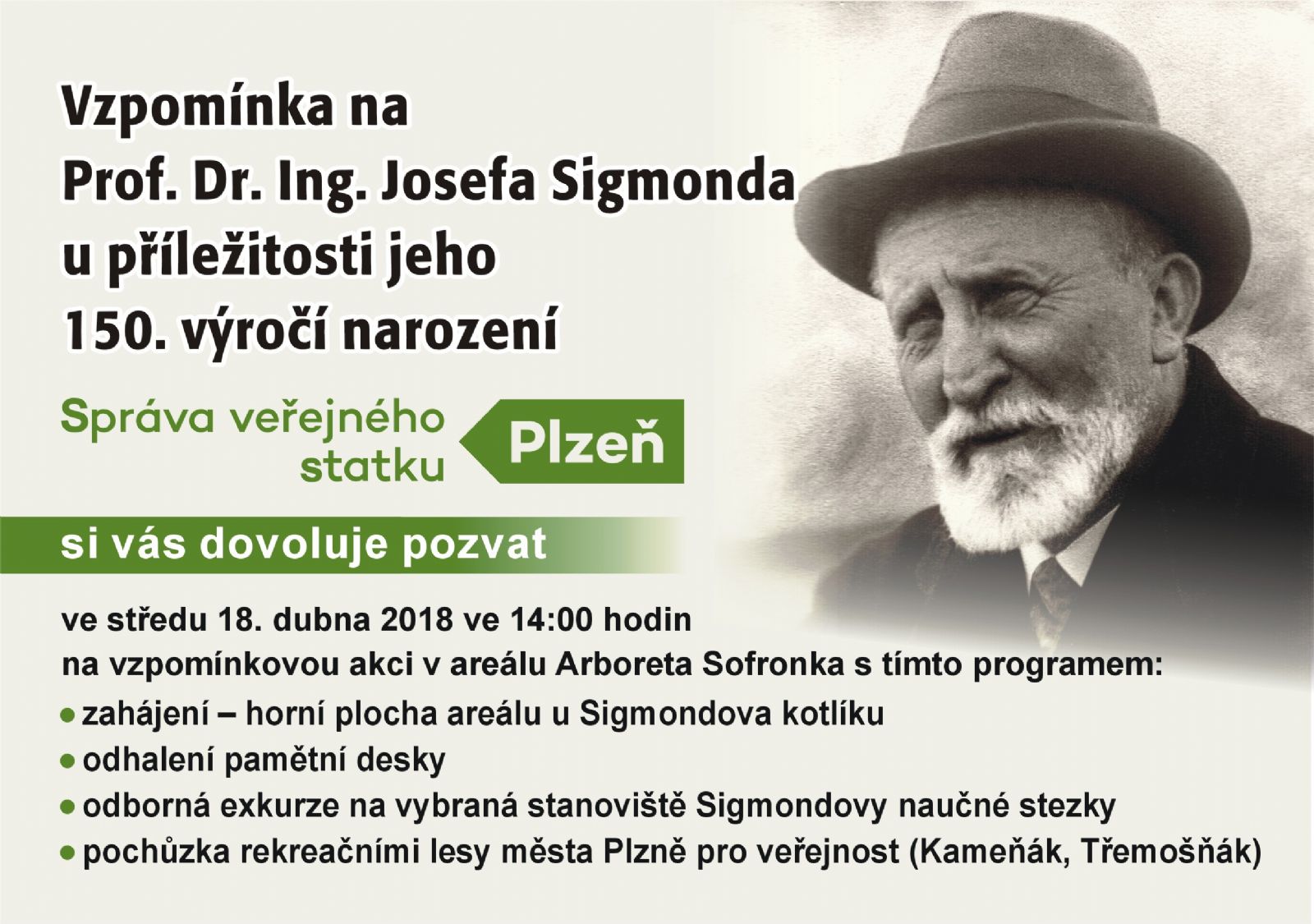 obrázek: Profesor Sigmond bude mít na Sofronce od středy pamětní desku  