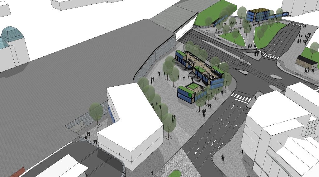 obrázek: Revitalizace křižovatky Americká – Sirková dostala základní podobu