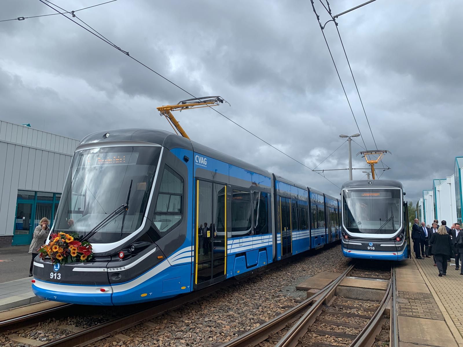 obrázek: Škodovácké tramvaje už vozí cestující v Chemnitzu