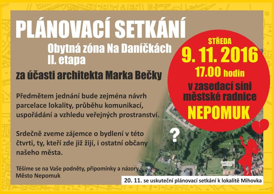 obrázek: V Nepomuku budou dnes diskutovat o zóně Na Daníčkách