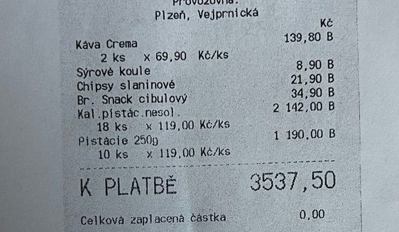 obrázek: V Plzni kradli pistácie za více než tři tisíce