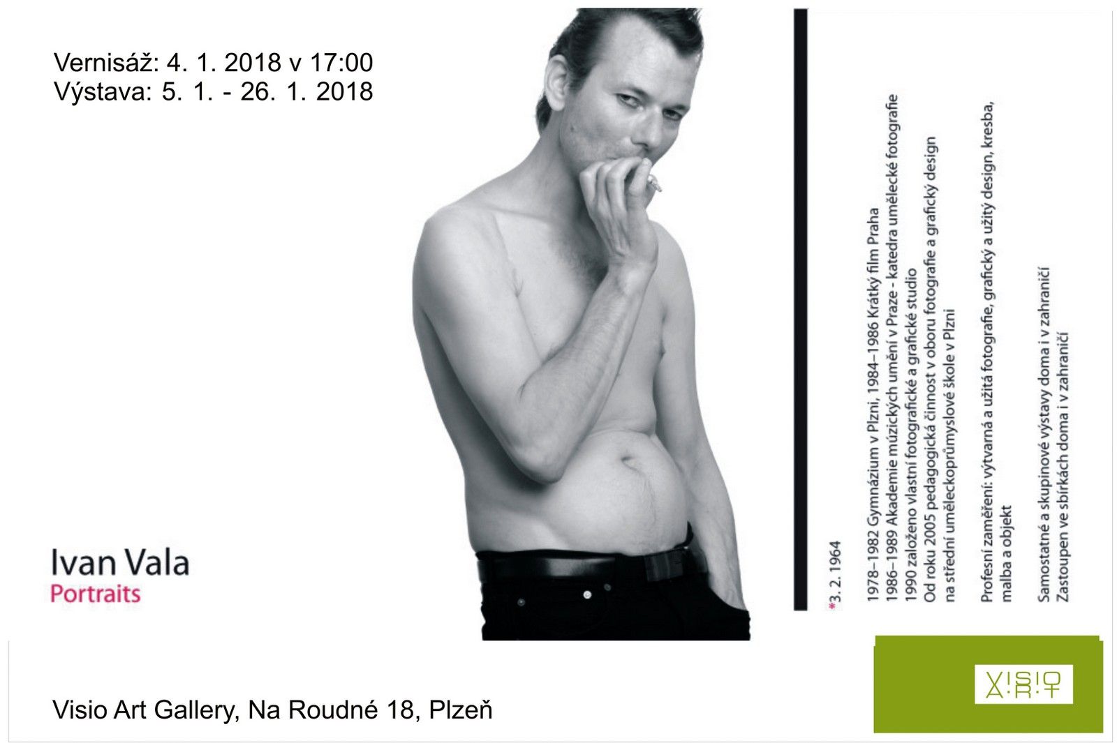 Visio Art Gallery vystavuje portréty Ivana Valy