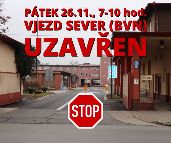 obrázek: Vjezd do bývalé vojenské nemocnice v pátek dopoledne zavře