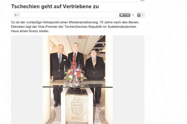 obrázek: Bělobrádek navštívil instituci odsunutých Němců. Z české vlády jako první