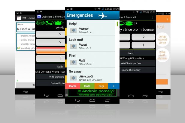 obrázek: Čeština se dá pilovat i pomocí mobilu