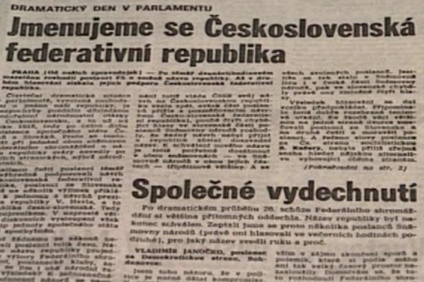 obrázek: Co řešili poslanci po sametové revoluci? Pomlčku