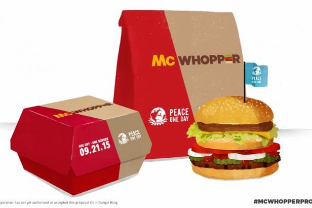 obrázek: Jednodenní klid zbraní mezi giganty rychlého občerstvení má symbolizovat McWhopper