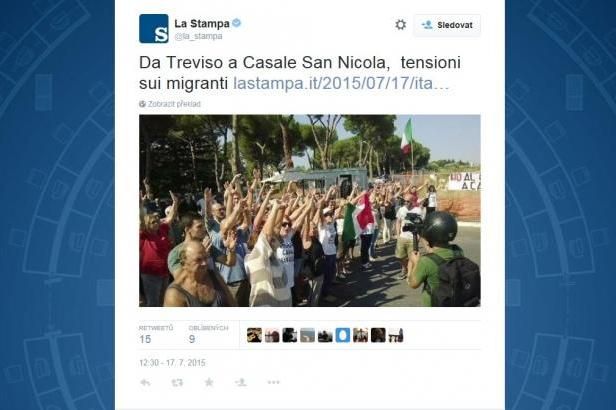 obrázek: Kameny a obušky. V Itálii se vyhrotily protiuprchlické protesty