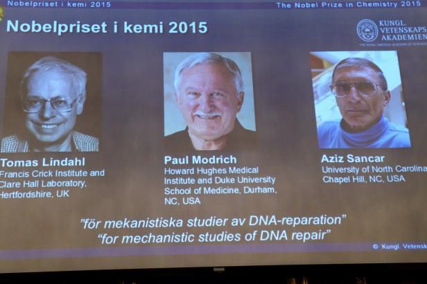 Nobelovu cenu za chemii mají Švéd, Američan a Turek za výzkum DNA