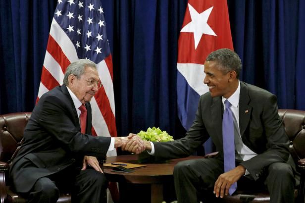 obrázek: Obama s Castrem na okraj zasedání OSN vyzvali ke zrušení embarga