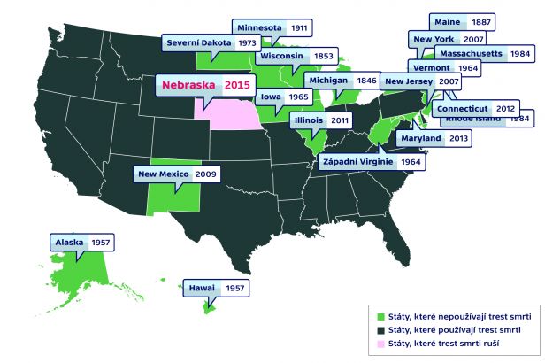 obrázek: Trest smrti v USA na ústupu – Nechce ho konzervativní Nebraska