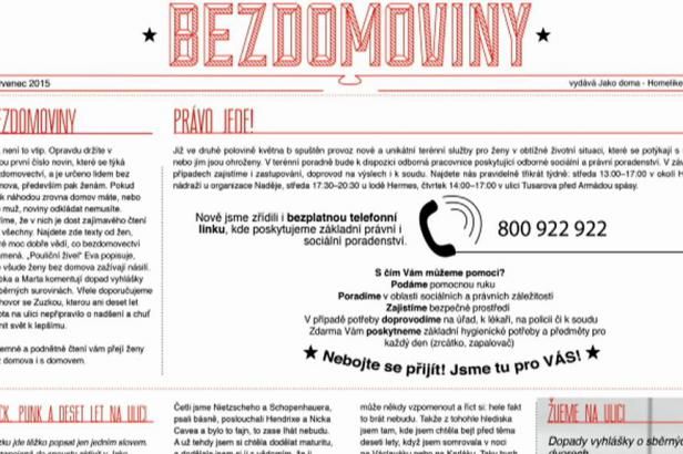 obrázek: Ženy bez domova začaly vydávat vlastní noviny