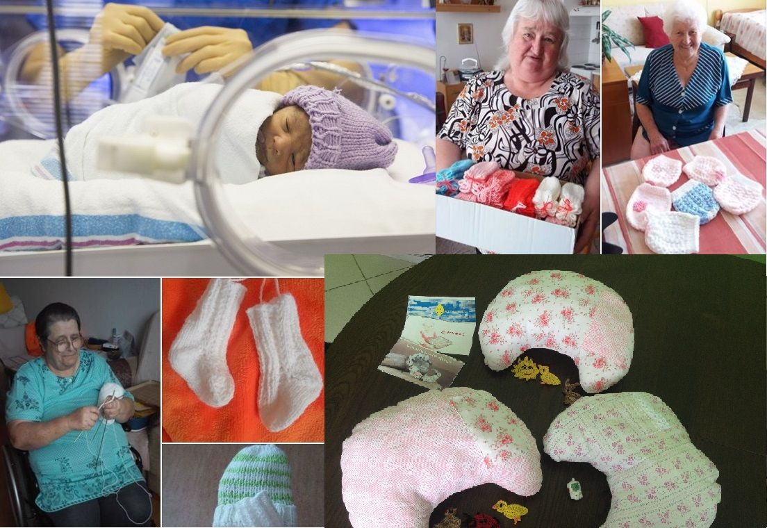 obrázek: CPOS se zapojilo do pletení čepiček pro nedonošená miminka a do projektu SENIOŘI DĚTEM