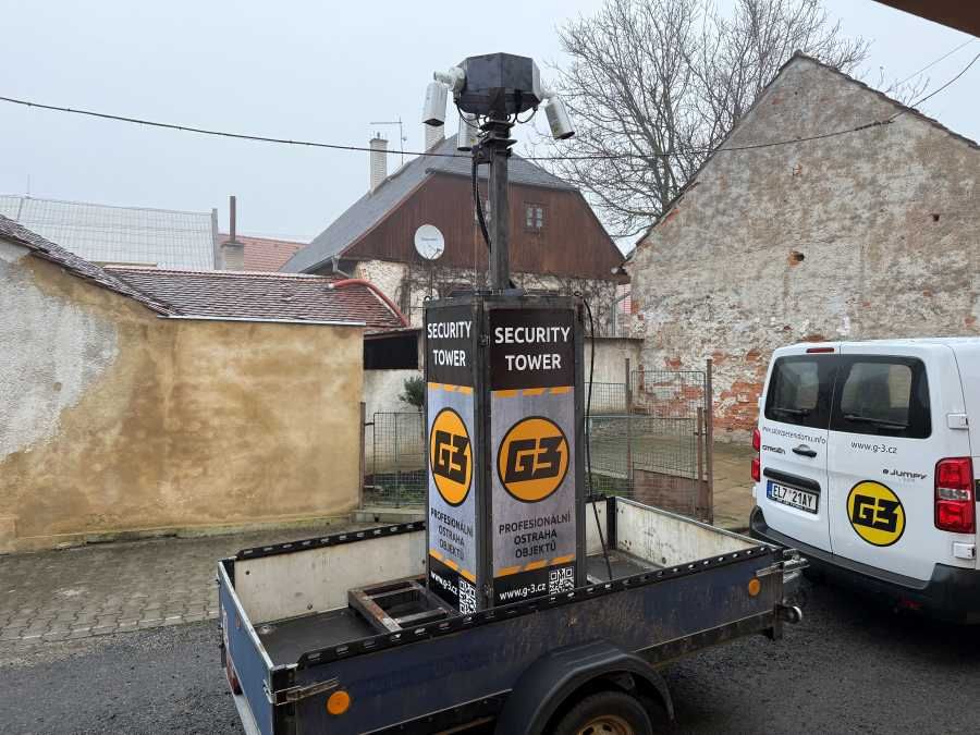 Security Tower: mobilní dohled a dočasné zabezpečení od Bezpečnostní služby G-3