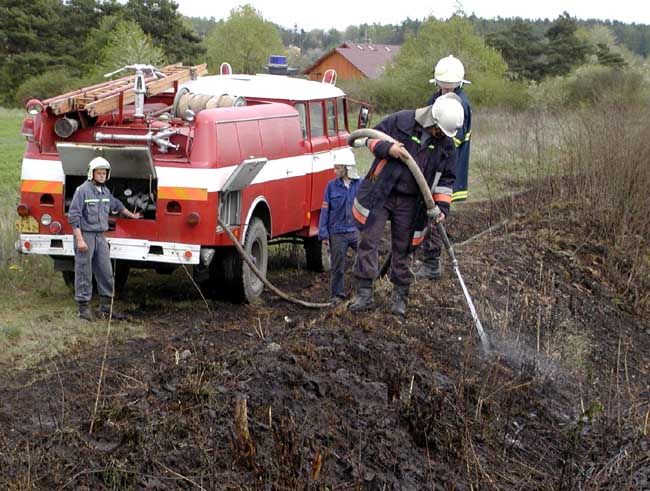 obrázek: V LIbákovicích hořel dnes odpoledne les