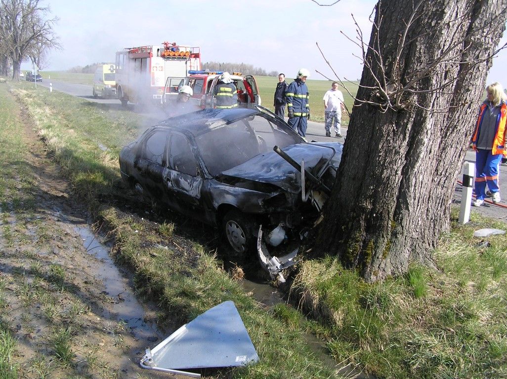 obrázek: Řidič se zabil u Vlkanova nárazem do stoletého stromu