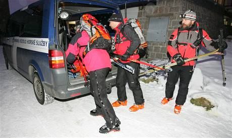 obrázek: Horská služba na Šumavě měla napilno do pozdních nočních hodin