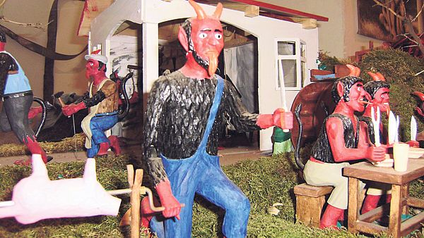 obrázek: V Horšově a Horšovském Týně vystavují betlém s čerty