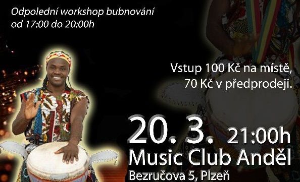 obrázek: Guinejský bubeník Mohamed Bangoura v Plzni!