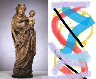 Madona s Dítětem typu Assumpty z Doubravky, kol. 1510