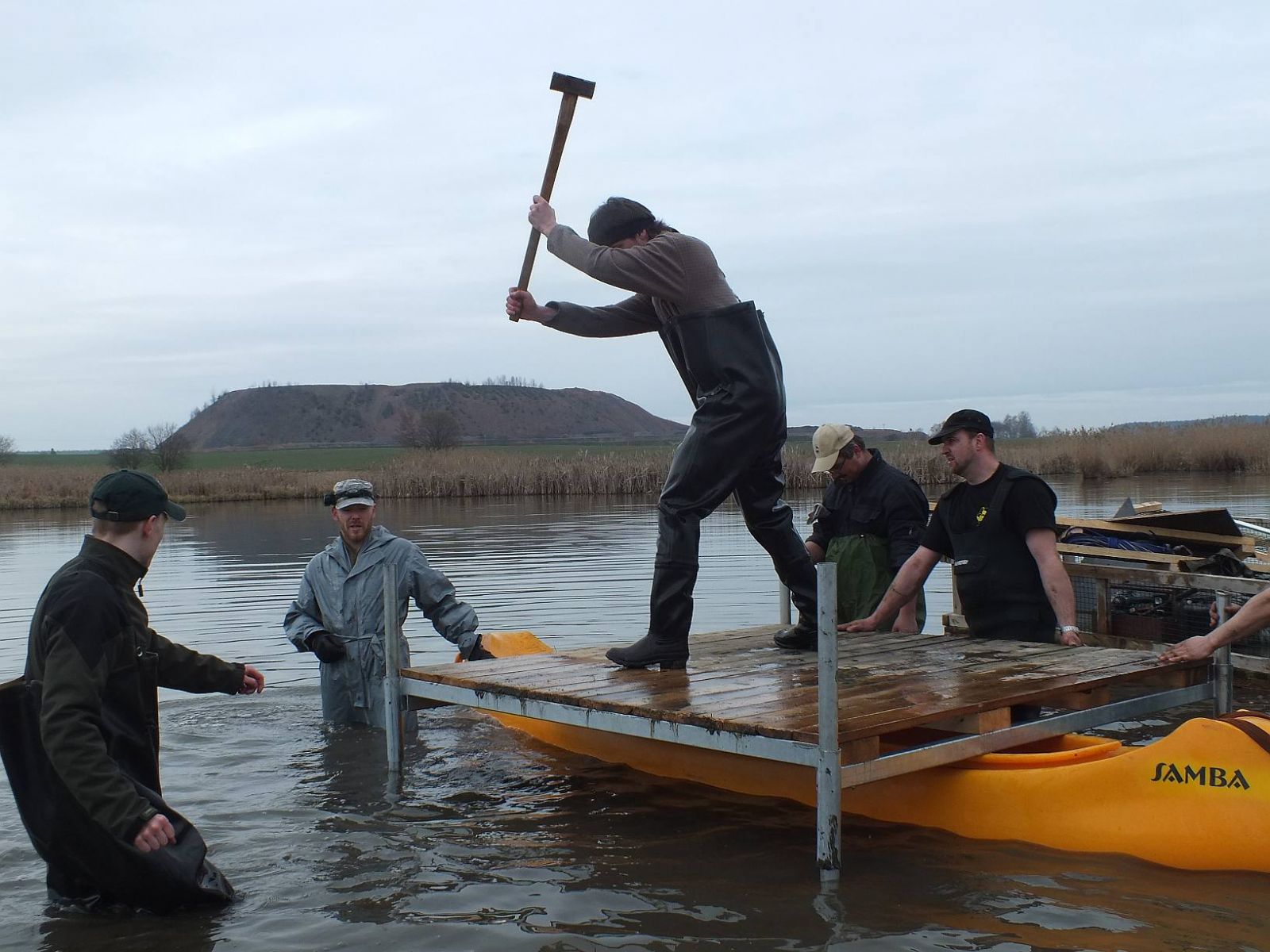 obrázek: Nový rybník u Líní má pevný hnízdní ostrůvek pro racky