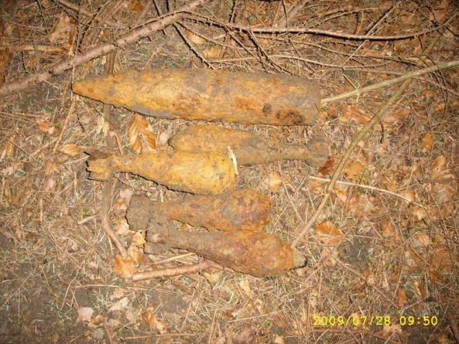 obrázek: Ve vypuštěném rybníku byla nalezena munice