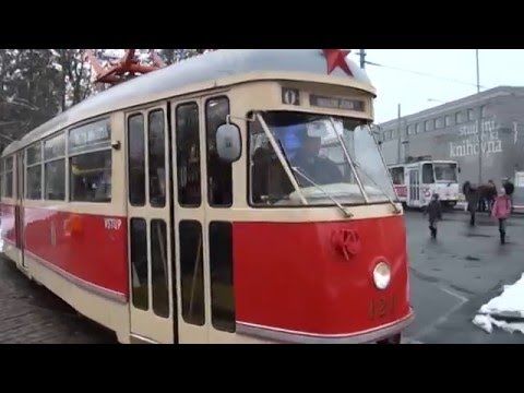 Plzní jezdila Tříkrálová tramvaj